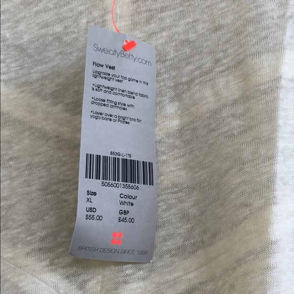 NEW • Sweaty Betty • Flow Tank Top White XL - Picture 4 of 4